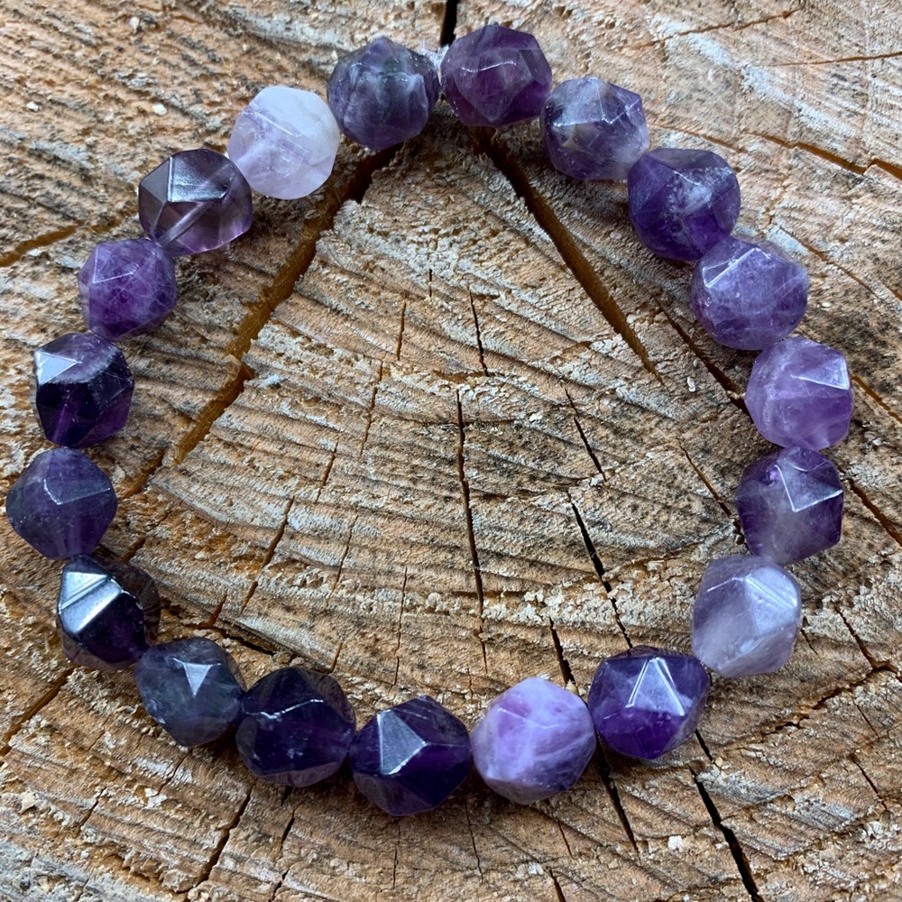 Cut Amethyst Bracelet
